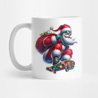 Skateboarder Santa Mug